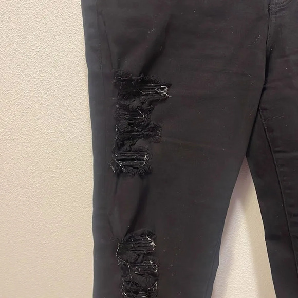 Frame Denim Le Skinny de Jeanne woman’s black ripped jeans - Picture 3 of 14